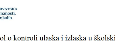 Protokol o kontroli ulaska i izlaska u školskim ustanovama